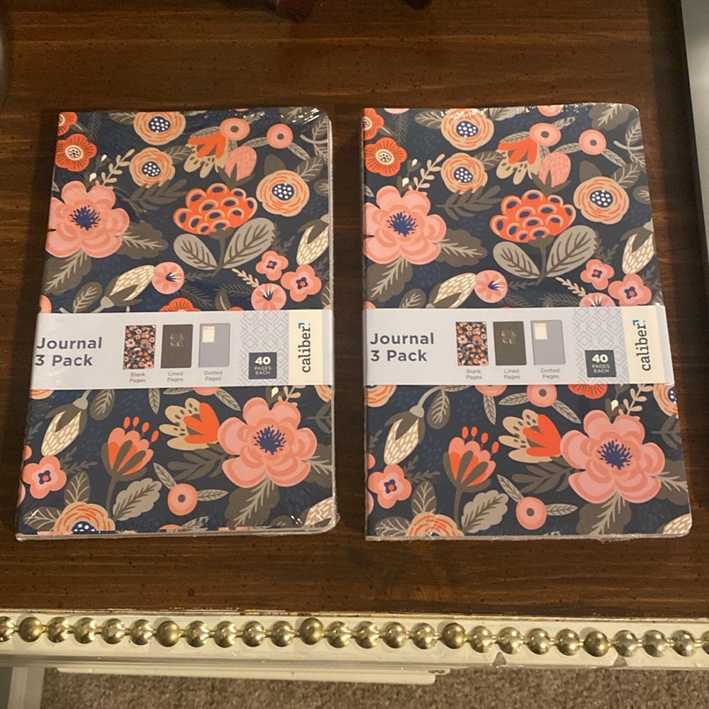 NET 3 pack of journal Notebooks contains 3 journals NWT